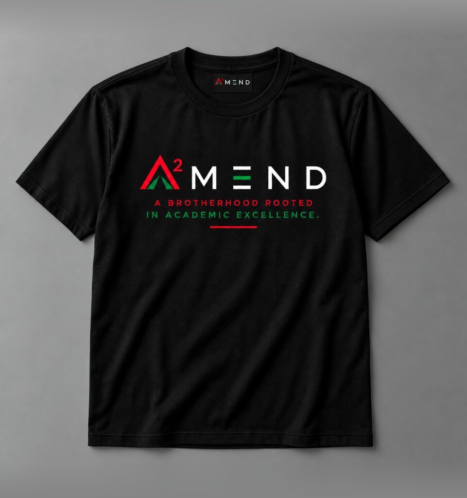A²MEND screen-printed tee